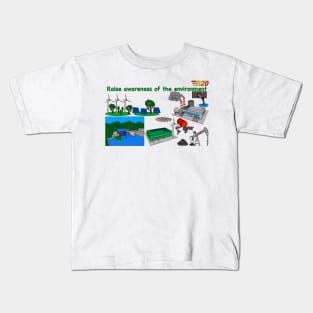 Industrial factory with renewable and non-renewable sources Kids T-Shirt